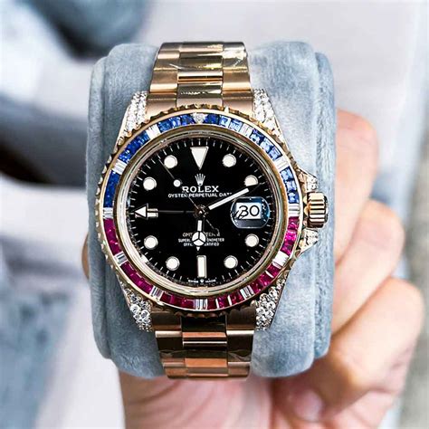 rolex gmt master ii 18k gold pepsi baguette|Rolex Gmt Master II.